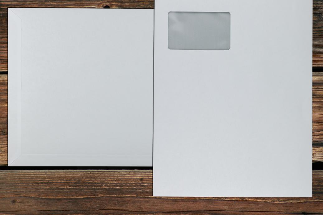 Versandtaschen mit Fenster C4 229x324 mm Haftklebend Weiß 100 g/qm